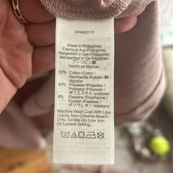 Madewell Size Medium Cross Front Flutter Sleeve Mini Dress Faded Mauve - Picture 4 of 5